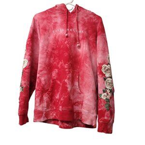 Eivil Regime Womens Hooded Sweatshirt Embroidered Tie Dye Size M